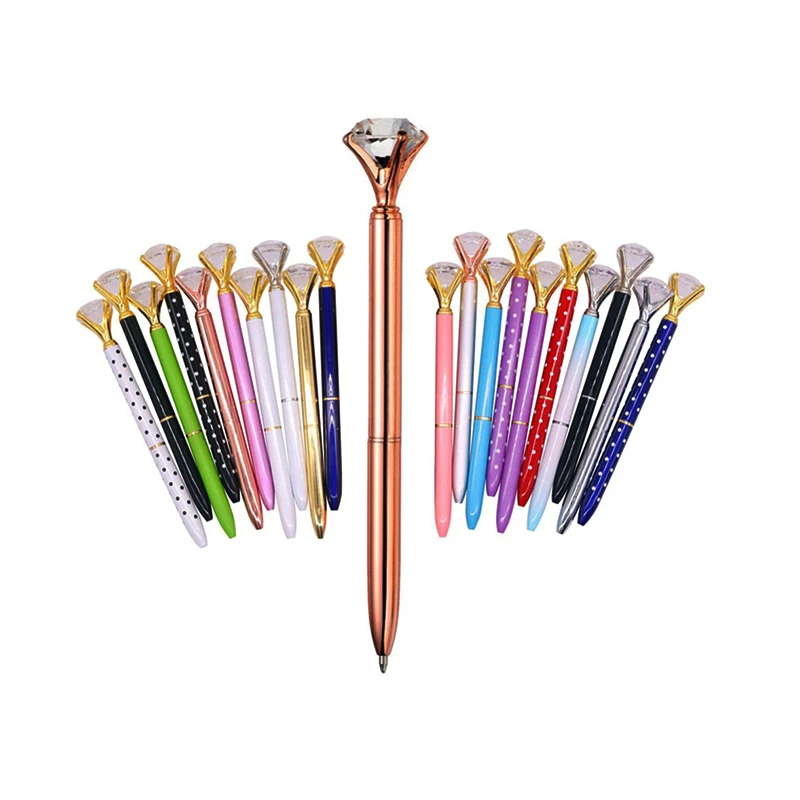 40 Pcs Metal Crystal Pen Diamond Wafer 