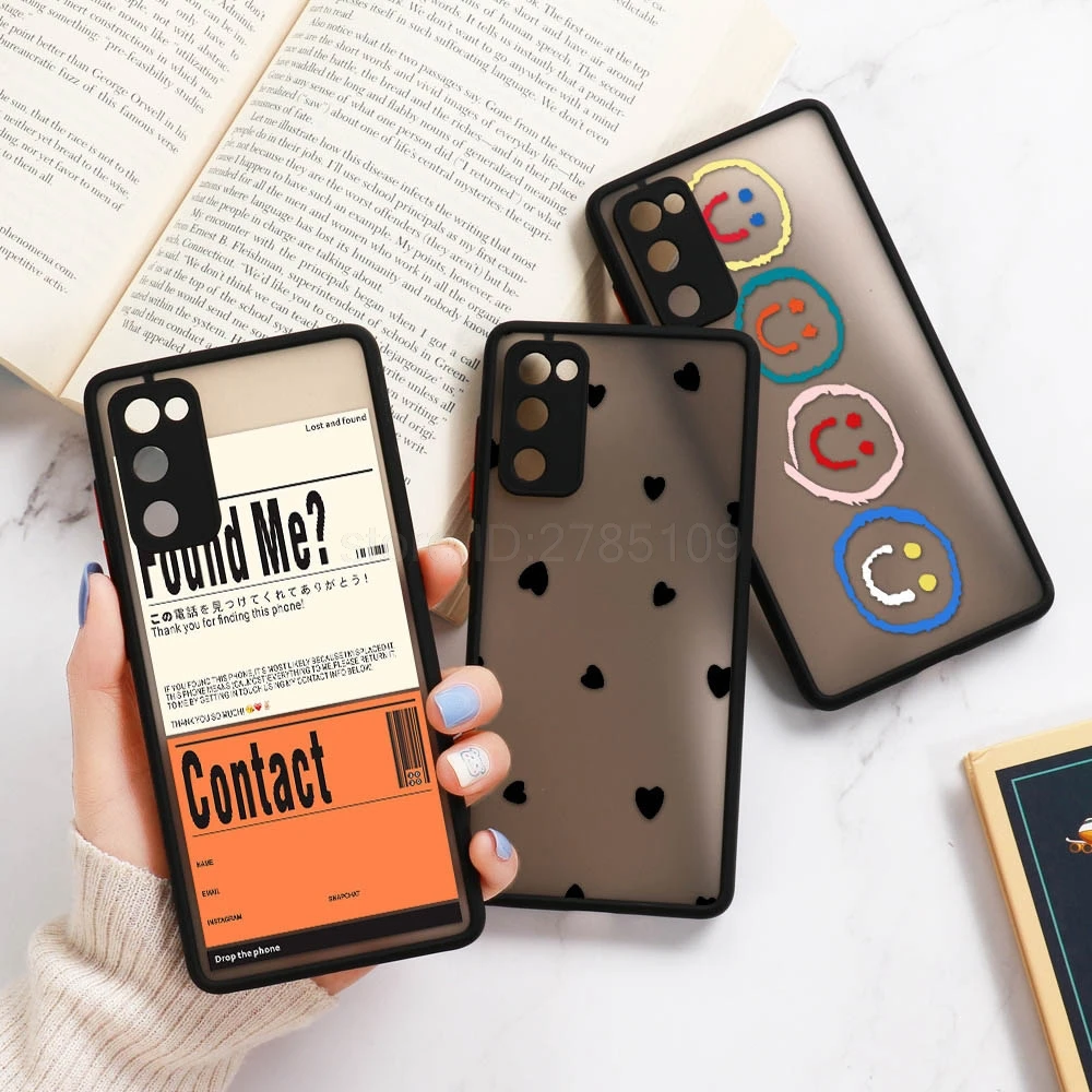 Case For Samsung Galaxy S20 FE Case S21 Ultra S10 Plus S20 M31 Note 9 10 Plus A32 A51 A52 A72 A71 A50 A52S 5G Cover Matte Bumper