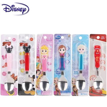 

Disney stainless steel cartoon children Minnie spoon children's tableware tableware baby feeding tableware princess style