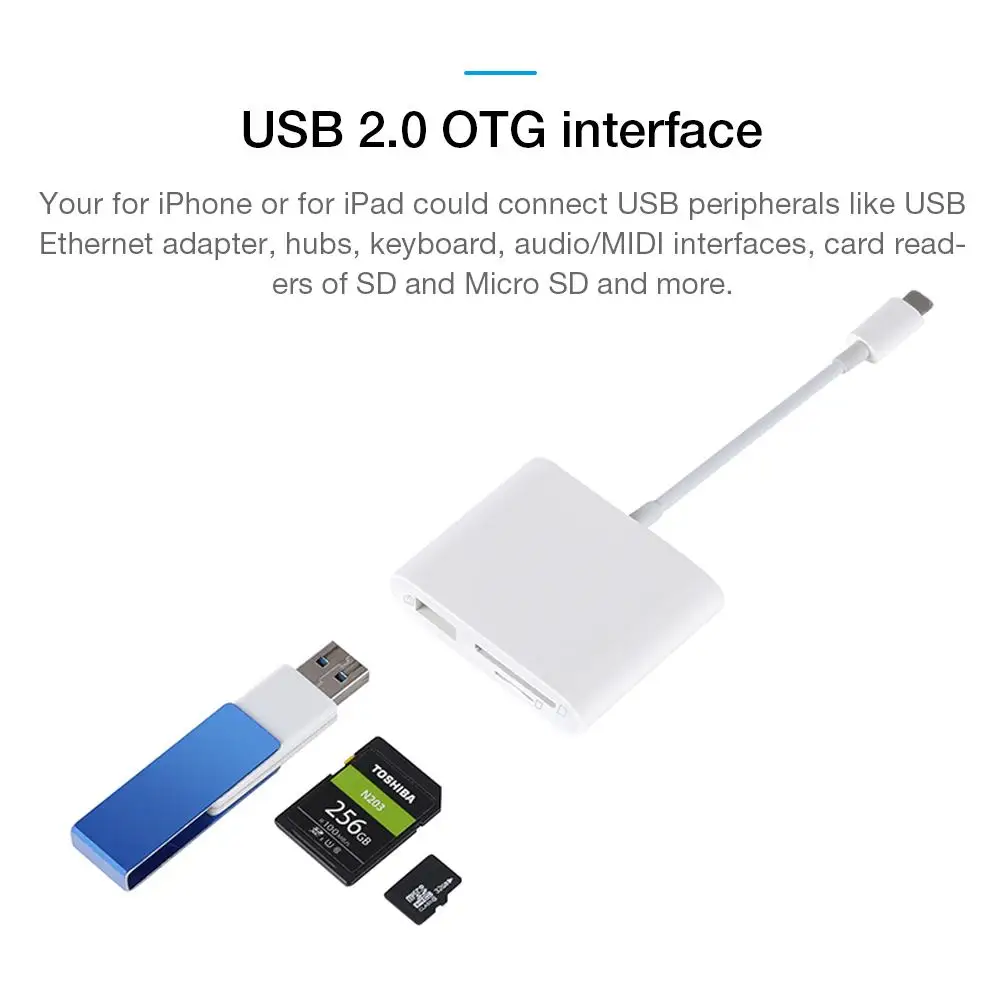 Sd-карта для камеры Reader 3 в 1 адаптер USB 2,0/SD/TF карта Plug And Play камера Комплект OTG кардридер 3 в 1 TF USB адаптер