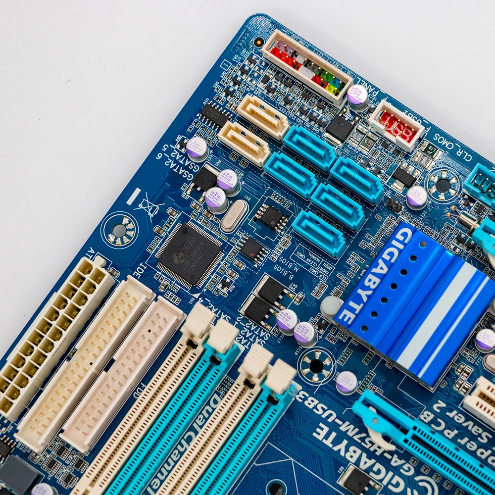 Gigabyte GA-H57M-USB3 настольная материнская плата H57M-USB3 H55 LGA 1156 для Core i7 i5 i3 DDR3 16G Micro-ATX оригинальная б/у материнская плата