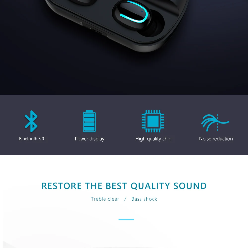 CBAOOO Q76 TWS Bluetooth наушники 5,0 в спортивная беспроводная водонепроницаемая гарнитура беспроводные наушники стерео микрофон Игровые наушники для xiaomi
