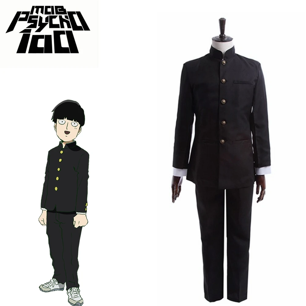Mob Psycho 100 костюмы для косплея Kageyama Shigeo японская школьная форма для мальчика куртки брюки и рубашка
