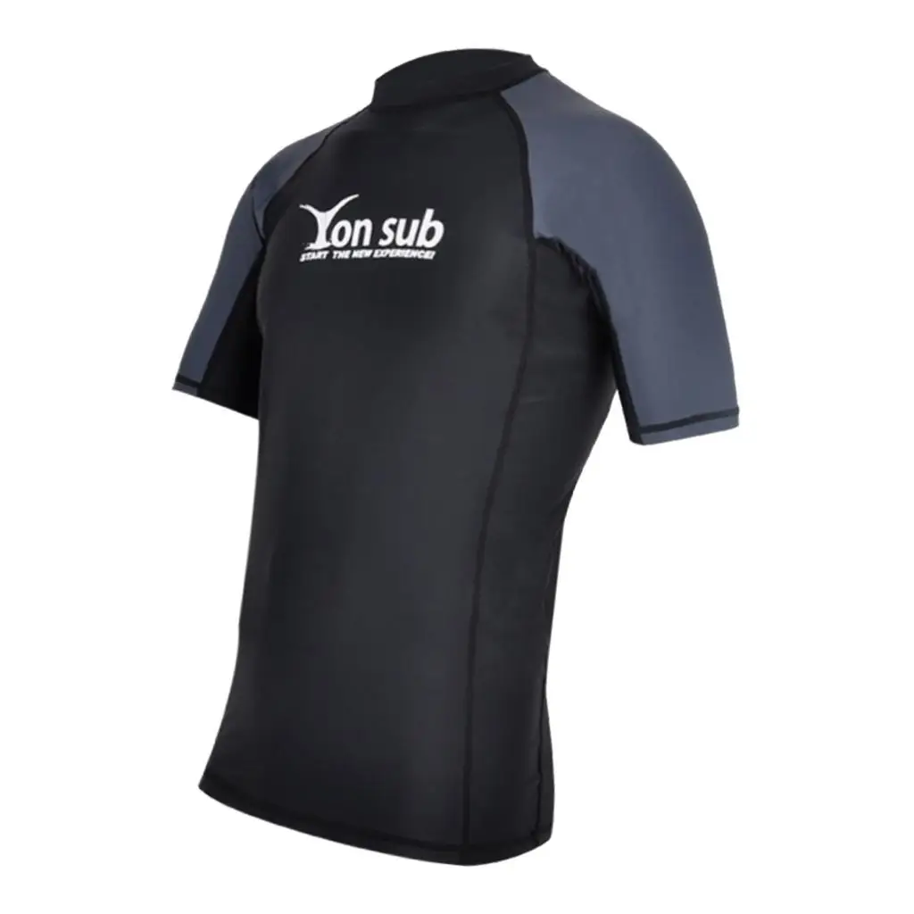 Men's UPF 50+ Short Sleeve Rash Guard Performance Fit Compression Sun Shirt for Swimming Surfing Paddle Boarding - Select Sizes