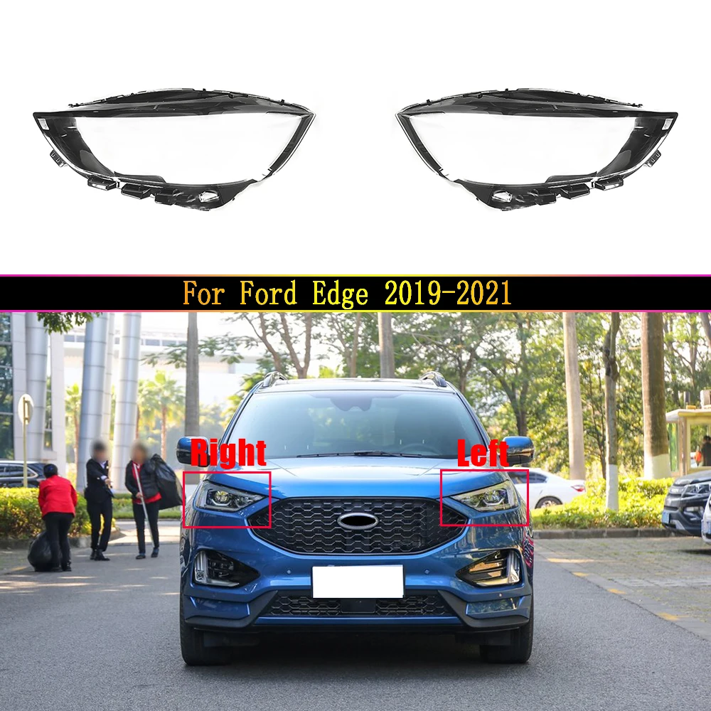 Auto Scheinwerfer Kappen Für Ford Edge 2019 2020 2021 Auto Front Scheinwerfer  Objektiv Abdeckung Lampenschirm Lampcover Kopf Lampe Licht Glas shell