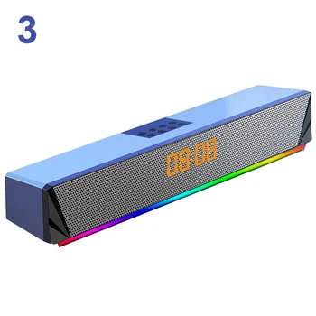 

Tablets Desktop Computer Home Deep Bass Multifunction TF Card Support Bluetooth Sound Bar Speaker Music Playing RGB LED Display