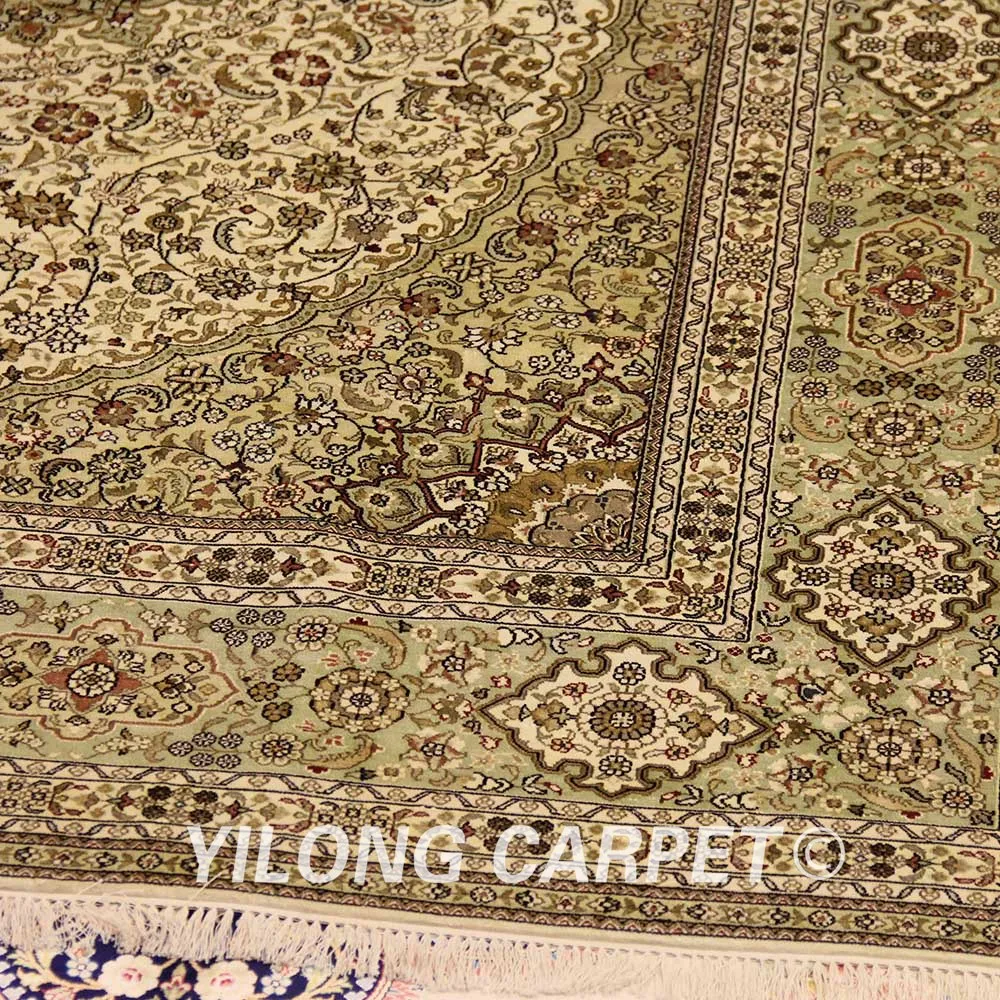 YILONG 8'x10' античный персидский шелковый ковер красочный медальон персидский ковер ручной работы (YJH250A)