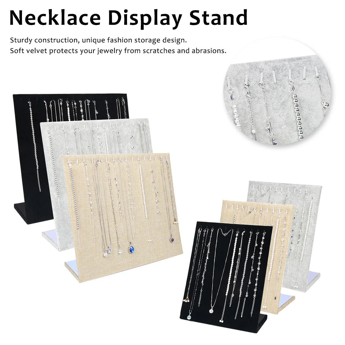 

Case Bracelet Display Rack Necklace Pendant Display Stand Women Jewelry Organizer Holder Storage