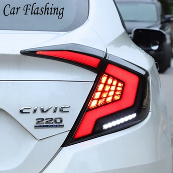 

1Set for Honda Civic Tail Light 2017 2018 2019 Civic LED Tail Light Rear Lamp DRL LED Dynamic Signal Brake Reverse Accessories