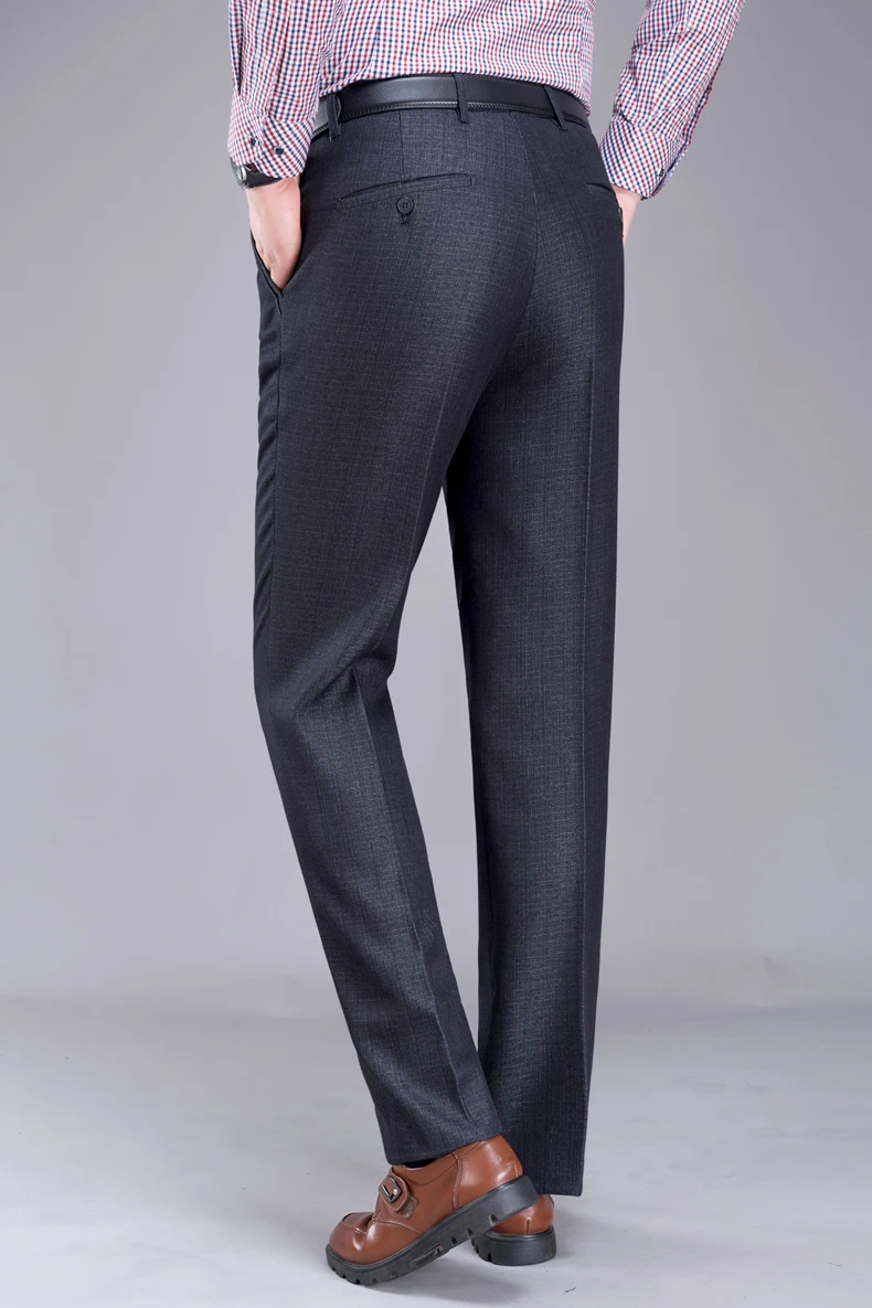Mu Yuan Yang зимние плотные рабочие брюки деловые повседневные брюки со средней талией мужские брюки Новые прямые флисовые длинные брюки