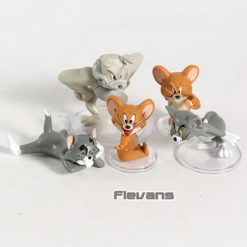 

Cartoon Tom & Jerry Cat and Mouse Mini PVC Figures Kids Toys Dolls 5pcs/set