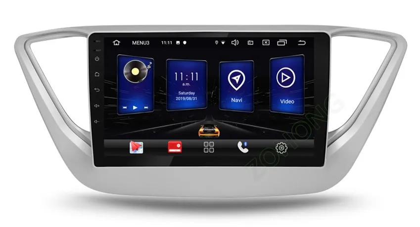 Android 9,0 RAM2Gb 2.5D Автомобиль Радио DVD для hyundai Solaris Verna Авто радио мультимедиа плеер для автомобиля gps навигации для hyundai Solaris радио