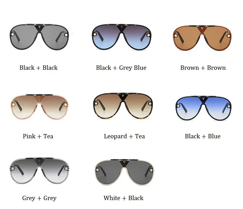 Большие цельные солнцезащитные очки для женщин и мужчин, новинка, роскошные брендовые Винтажные Солнцезащитные очки пилота, мужские очки, черные солнцезащитные очки UV400