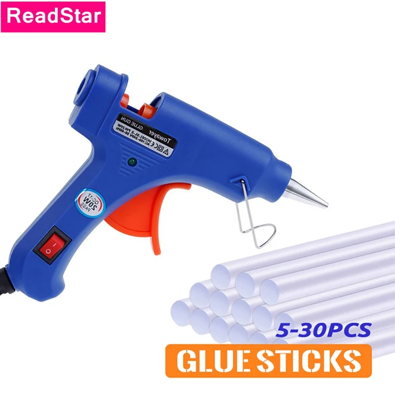 ReadStar Hot Melt Glue Gun with 7mm*100m Glue Sticks 20W Electric Mini Household Heat Thermo Tool Industrial Repair Tools Gun