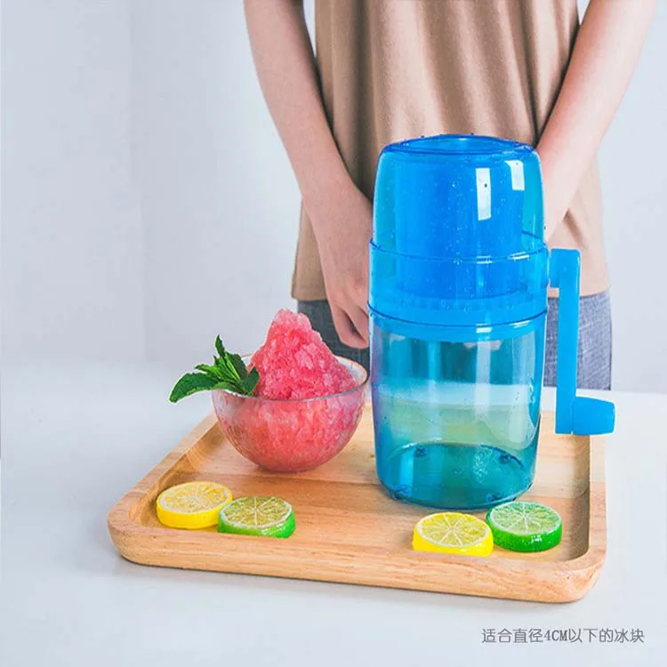 SKNFWLA Ice Crusher Manual Ice Crusher Hand Crank Ice Grinder Portable Handheld Ice Shaver Machine Maker Blender Home Use for Snow Cones Frozen Drinks Smoothie 