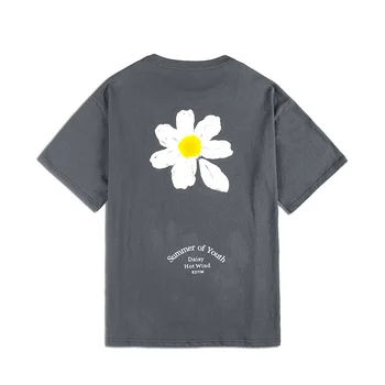 

Summer T Shirt Men Short Sleeves Blue White Loose Tshirt Mens Cotton Hip Hop T Shirt Homme Streetwear Summer Clothes EE5DX