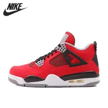 Мужские баскетбольные кроссовки Nike Air Jordan 4, спортивные кроссовки для улицы, крутые Серые кроссовки 408452