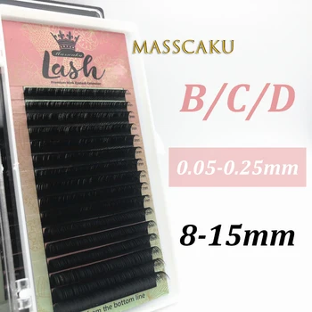 

MAS 16rows/case C D curl 3D korea russia volume soft synthetic individual mink false eyelashes lashes extension free shipping,