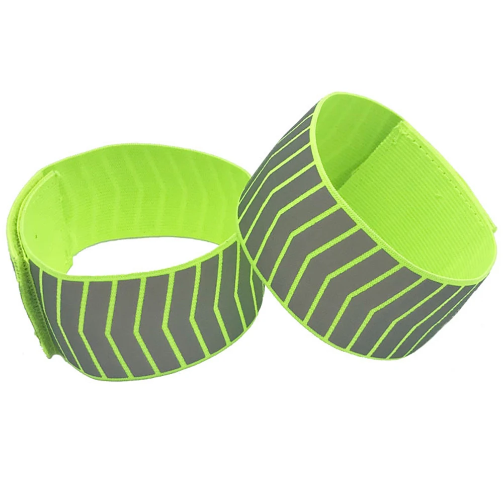 Banda reflectante brazo de seguridad, correa de muñeca con marca de flecha, deportes, ciclismo carrera nocturna, reflectores de seguridad de alta visibilidad, cintas de correa