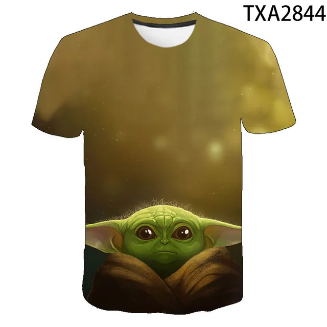 Men Women Children T Shirt Baby Yoda The Mandalorian T-shirt 3D Printed Funny Tee Short Sleeve Star Wars Boy Girl Kids Clothes