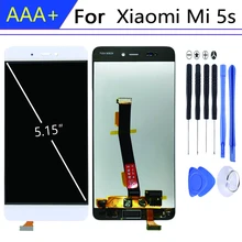 Для Xiaomi Mi 5S дисплей в мобильном телефоне lcd s+ рамка дигитайзер сборка частей pantalla Качество ЖК сенсорный экран край