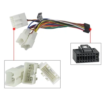 

MEKEDE 1Pc 16P Car Head Unit Wire Harness Adapter For Toyota OEM Car Radio Harness With 3-Terminal #AM2771