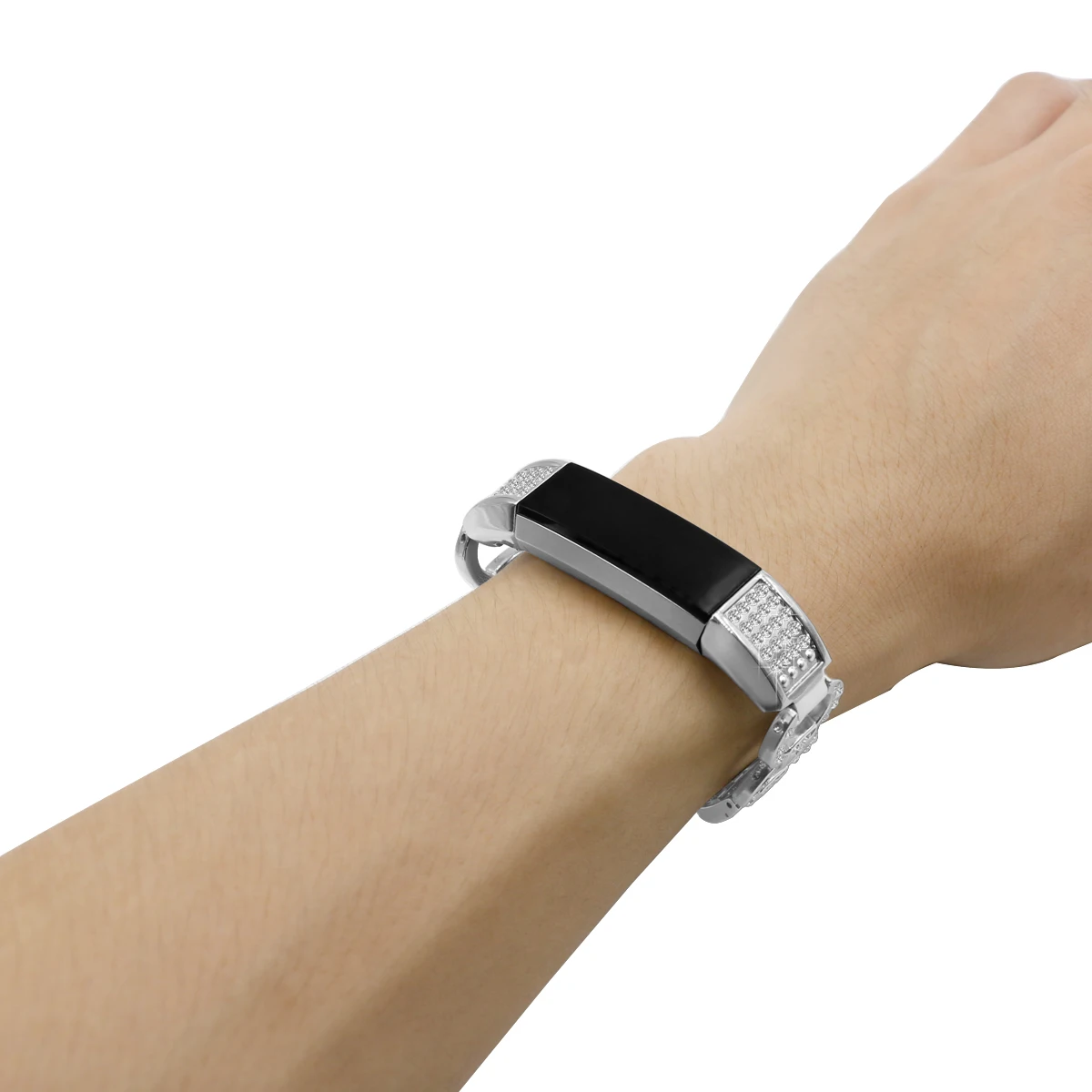 Для Fitbit Alta ремешок красиво Разработанный из нержавеющей стали металлический Алмазный цепной ремешок для часов женский браслет Для Fitbit Alta hr
