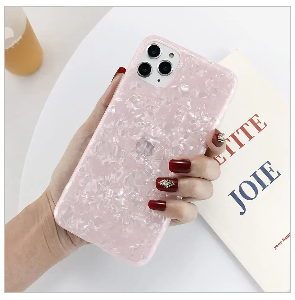 Lovebay блестящая раковина для iPhone 11 Pro 6 6s 7 8 Plus X XR XS Max чехол для телефона прекрасный мягкий IMD Для iPhone X чехол для телефона сумки