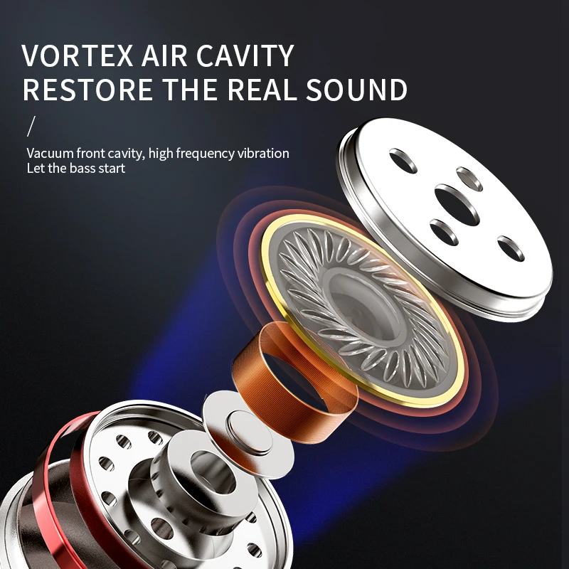 YH01 Wired Earphone for Sports Gaming Player Running with Mic Waterproof Noise Canceling Metal HIFI Headphones Stereo Bass 3 5MM