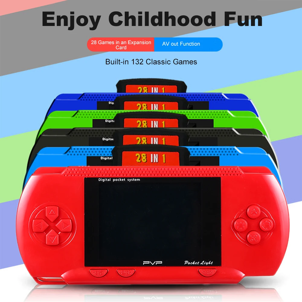 GC37 8-бит портативных игровых консолей Портативный Ретро игровой компьютер встроенный 132 + 28 карты расширения футболки с принтами на тему