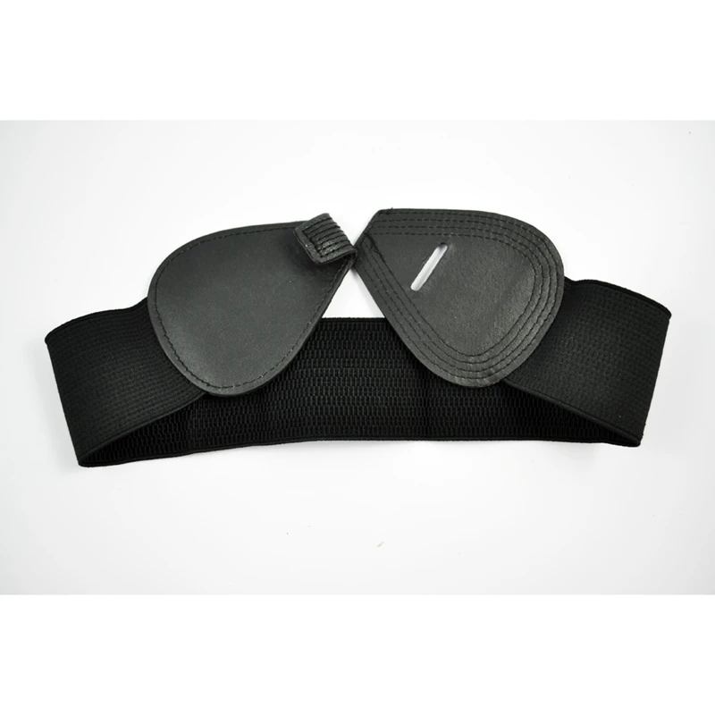 SODIAL(R) 8-shaped Блокировка пряжки эластичный кинч ремень черный для женщин