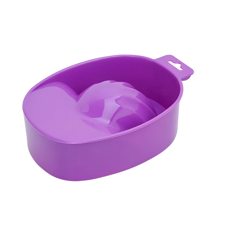 Purple Портативный Маникюр пластиковая накладка для лакирования ногтей для удаления чаши Новое поступление дизайн ногтей Замачивание чаши от домашний спа для ванны Soaker Лечение ногтей инструменты - Цвет: Purple