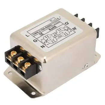 

115V/250V 10A 50/60Hz Single/Dual Pole Single-Phase Power Line EMI Filter Terminal for Mechanical Equipment Treadmills Medical