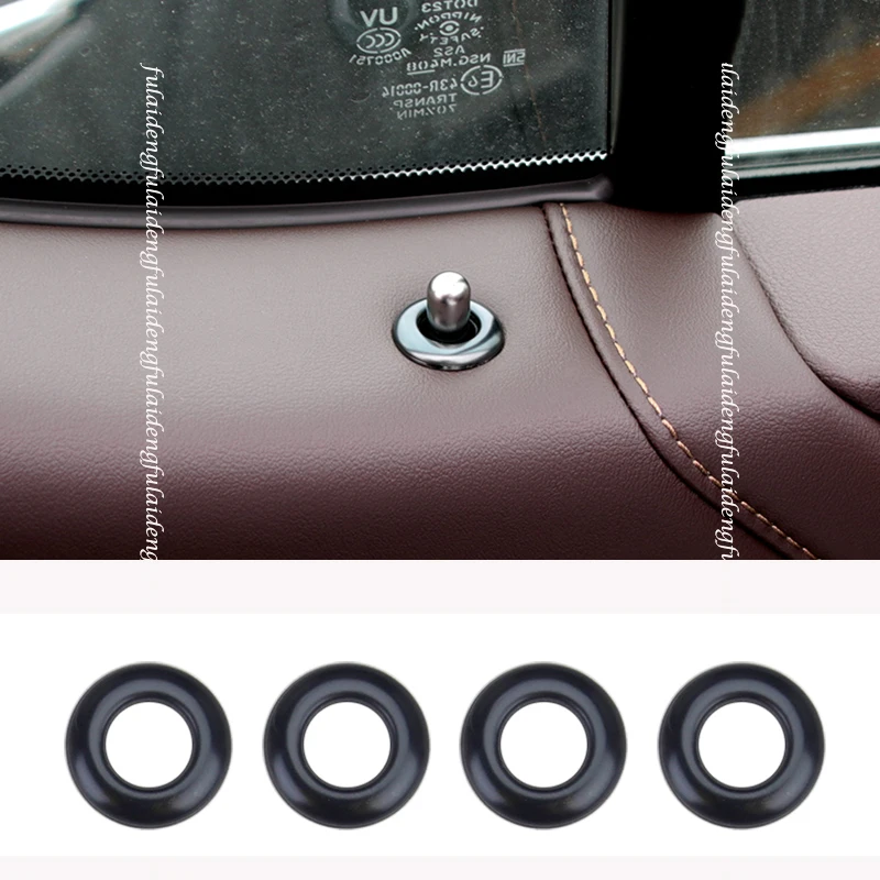 4pcs stainless steel Car Door Lock Pins Button Knob Cover Trim For