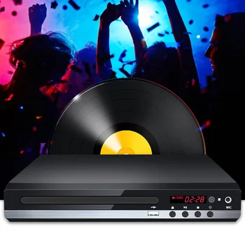 

Home Portable Remote Control MIC Input CD DVD Player With Cable USB HDMI For TV