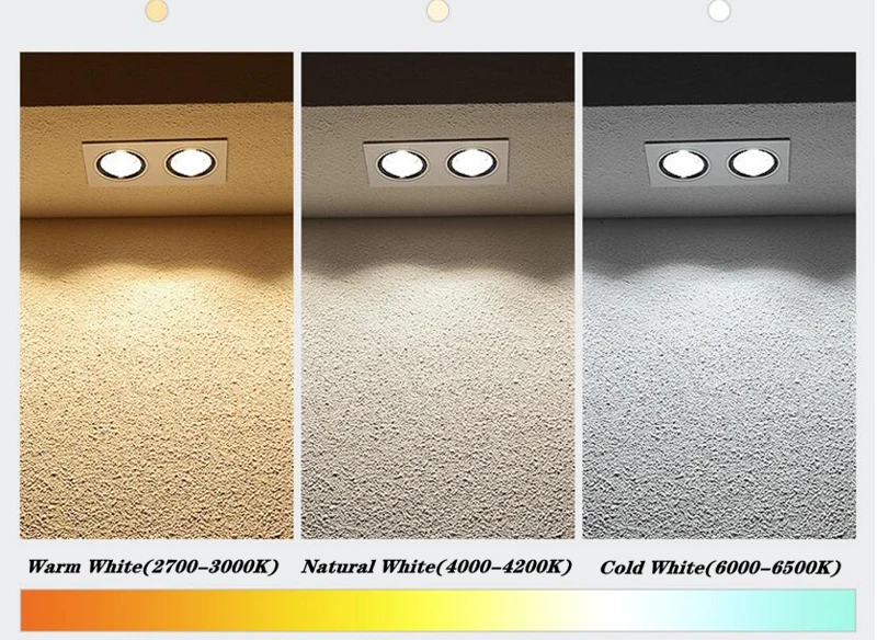 6 Types Square Dimmable LED Downlights Ceiling Lamp 14W 20W 24W Epistar Chip AC90-260V COB Spot Lights Indoor Lighting+Led Drive led kitchen ceiling lights