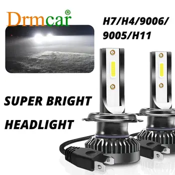 

2pcs H4 2LED COB 200W 20000LM Headlight 6000K White Car LED Headlamp Conversion Kit High Low Beam G2 Car Lighting