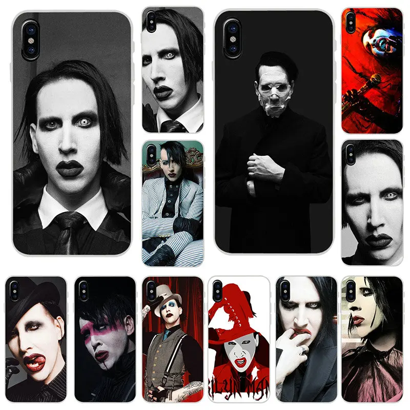 Мягкие силиконовые чехлы Marilyn Manson Brian Warner Art из тпу для телефонов iPhone X XR XS 11 Pro Max 7 8
