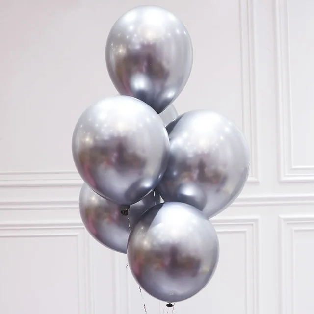 10pcs Metal Silver Большой Пират капитан Акула Рыба воздушные шарики в виде животных Мальчики с днем рождения Большой Омар Осьминог воздушный балаос морская тема вечерние игрушки декор - Цвет: 10pcs Metal Silver