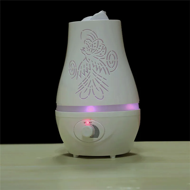 

Cross Border Hot Selling Large-Volume 2L Double Nozzle Humidifier Creative Varved Domestic Aroma Diffuser Colorful Light Sprayer