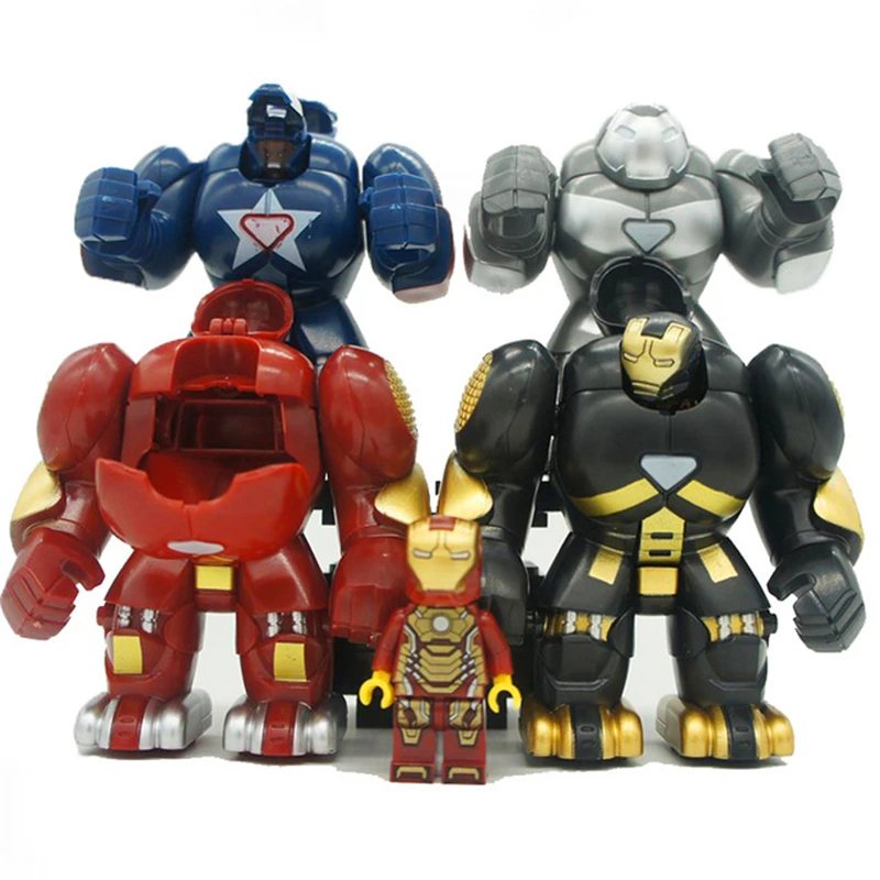 

Enlighten ML-K44 Super Heroes Iron Man Hulkbusters Model Building Blocks Brick Compatible Legoe Playmobil Toys For Children