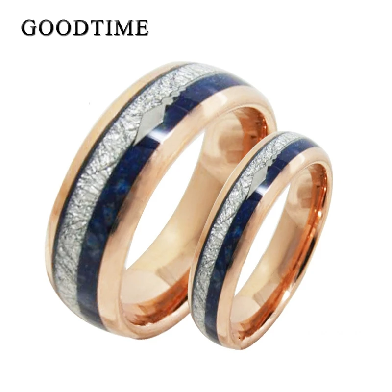 

Luxury Tungsten Carbide Couple Rings For Men Women Engagement Wedding Band Rose Gold Color Ring Jewelry Accessories