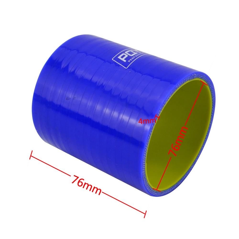 76mm-76mm Синий и желтый "-2,5" "-3" 2,4"-2,75" 2,48-" 2,75"-" 3"-" силиконовый шланг прямой Редуктор столярная муфта - Цвет: 76mm-76mm
