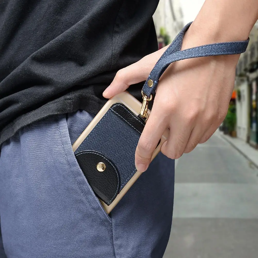 Чехол-Кошелек для мобильного телефона, чехол-подставка на заднюю панель, ремешок на запястье, держатель, браслет, карман для карт, для 3,75-6,75 дюймового телефона# 5YL