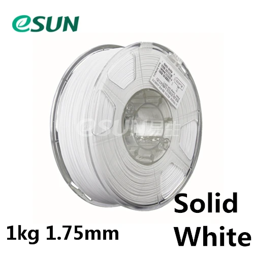 1kg SOLID WHITE Нить для 3D принтера eSUN высшего качества, 1,75 мм, 1 кг, нить для 3d принтера PETG, 1,75 мм, материал для 3d принтера, много цветов, Отправка почтой из России - Цвет: 1kg SOLID WHITE