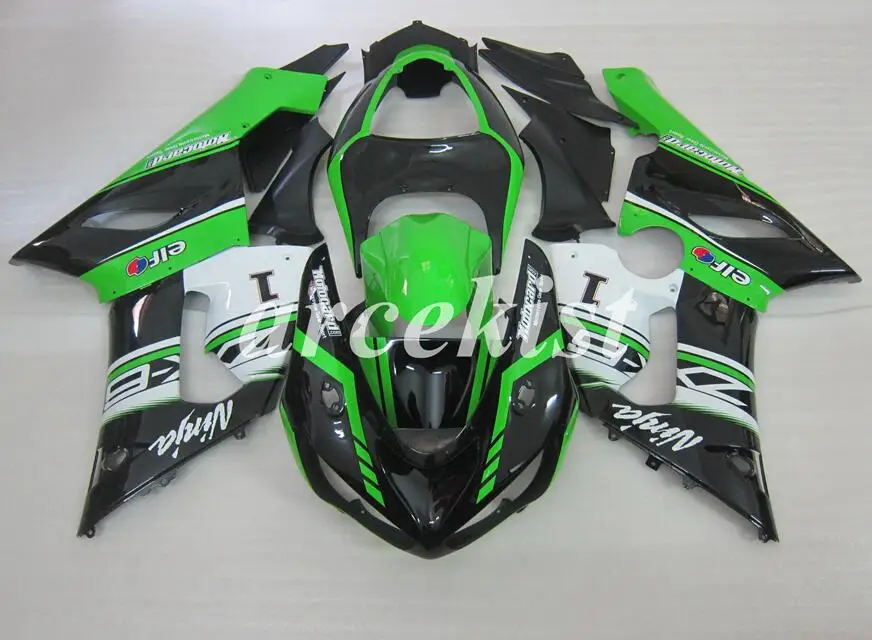 

4 Gifts New ABS Full Fairings Kit Fit for kawasaki Ninja ZX6R 636 2005 2006 05 06 6R ZX-6R Bodywork set Custom Free Green black
