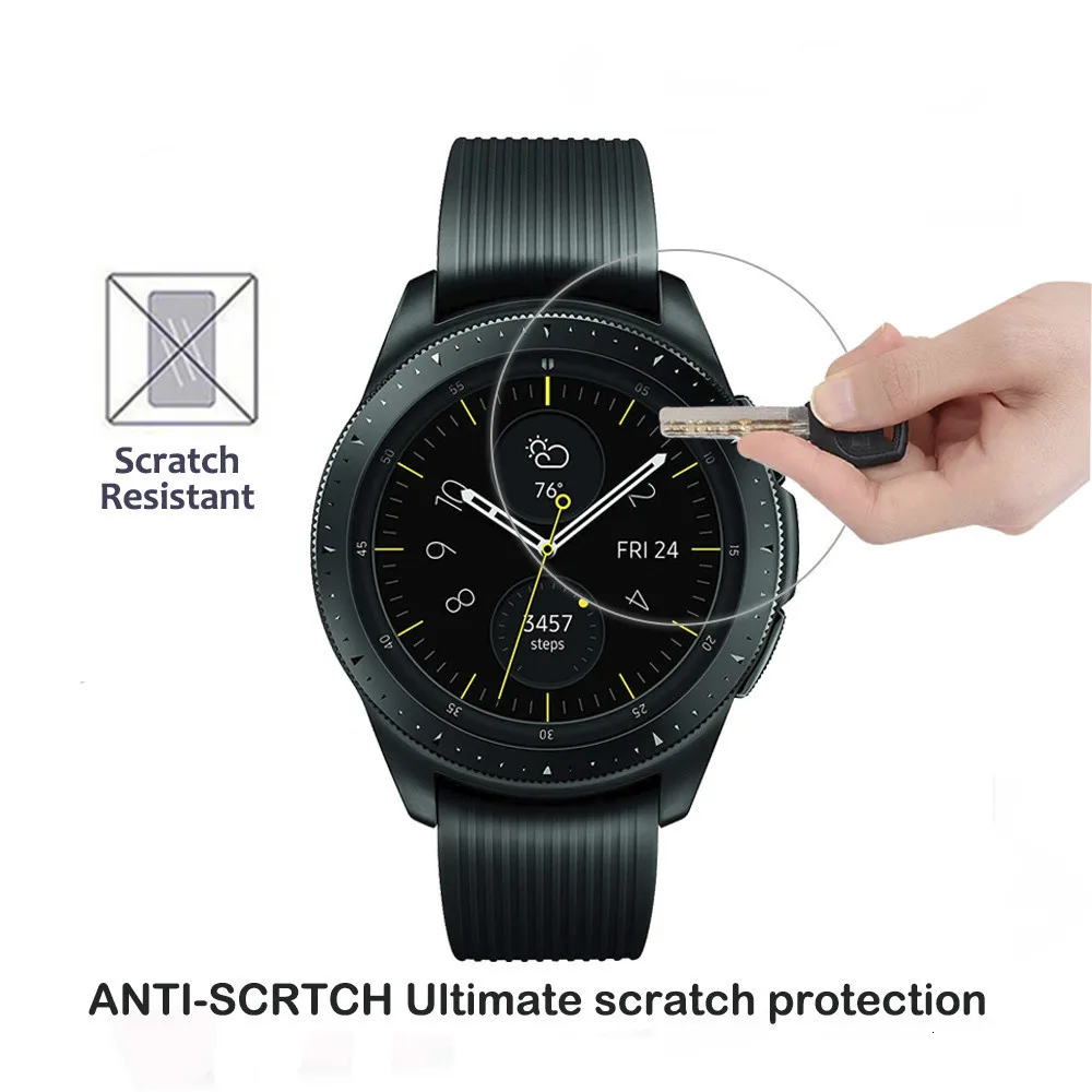 2 упаковки 0,3 мм 2.5D 9H прозрачное закаленное стекло протектор экрана для samsung Galaxy Watch 42 мм 46 мм Смарт-часы пленка устойчивая к царапинам