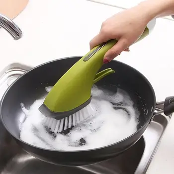 

Household Long Handle Automatic Add Detergent Water Spray Cleaning Brush Dish Washing Brush Set Kitchen Clean Tools