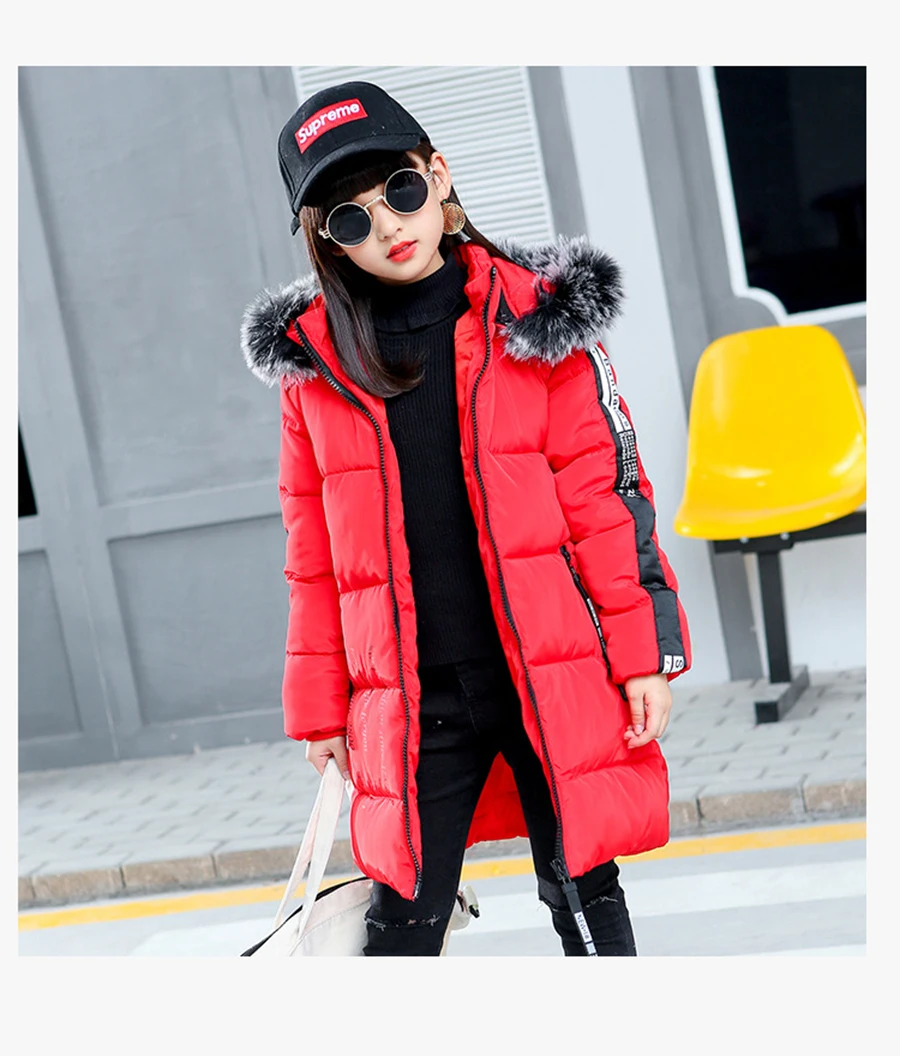 New Fashion Warm Thickening Winter Coat Children Outerwear Windproof Baby Boys Girls Jackets For 5-12 Years Old