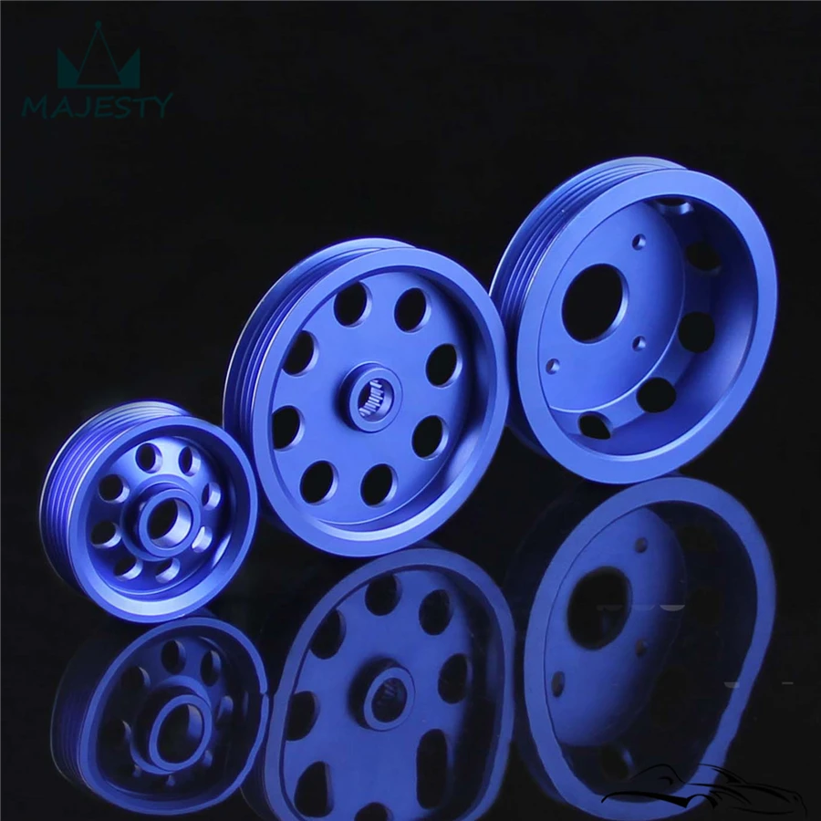 Легкий алюминиевый шкив для 1989 1998 SR20DET Nissan 240SX S13 S14 S15 SILVIA BLUE|pulley kit|aluminum crank pulleycrank
